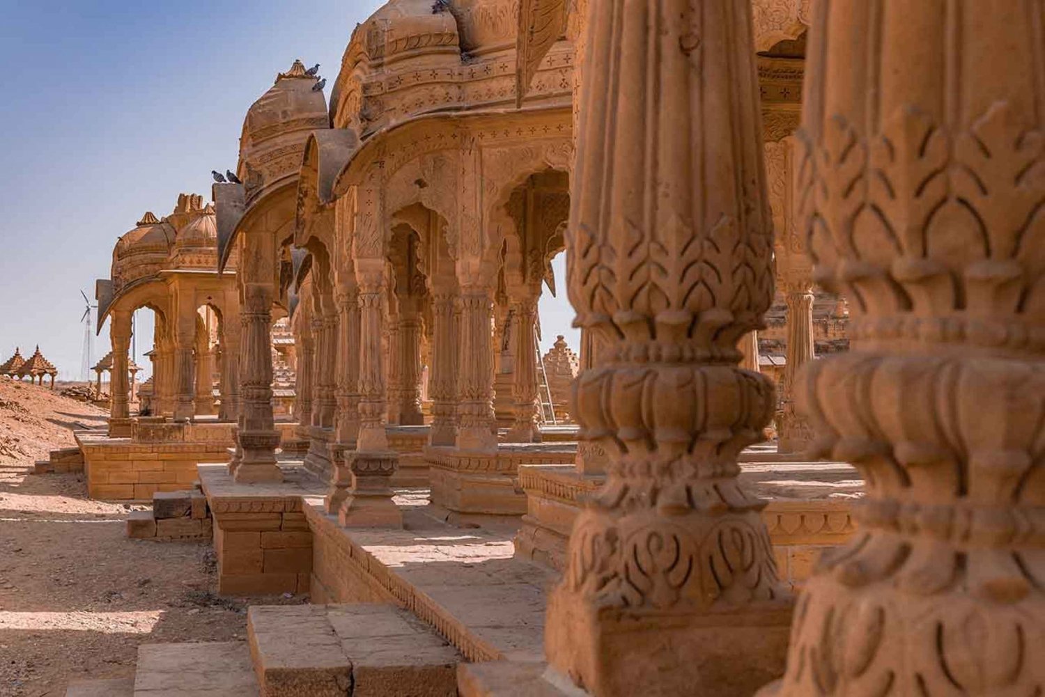 Visita turística a Jaislamer con safari en camello al atardecer y safari por el desierto.