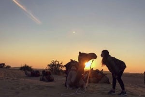 Bezienswaardigheden in Jaislamer met zonsondergang, kameel- en woestijnsafari