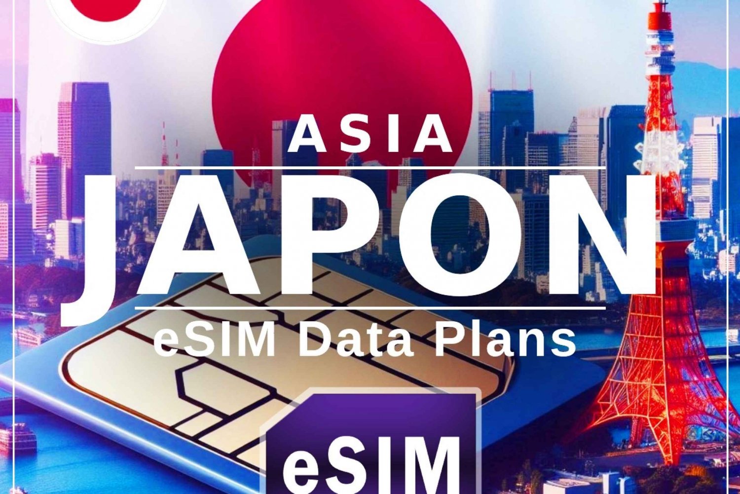 Japon: eSIM Internet Data 1GB to 50GB - 30 Days