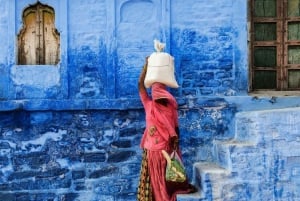 Excursión por la Ciudad Azul de Jodhpur con recogida y regreso al hotel