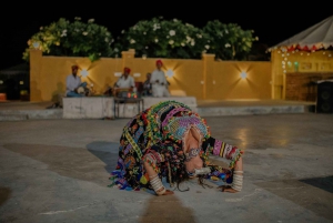 Jeep & kamelenrit, muzikale avond in het luxe kamp in de woestijn