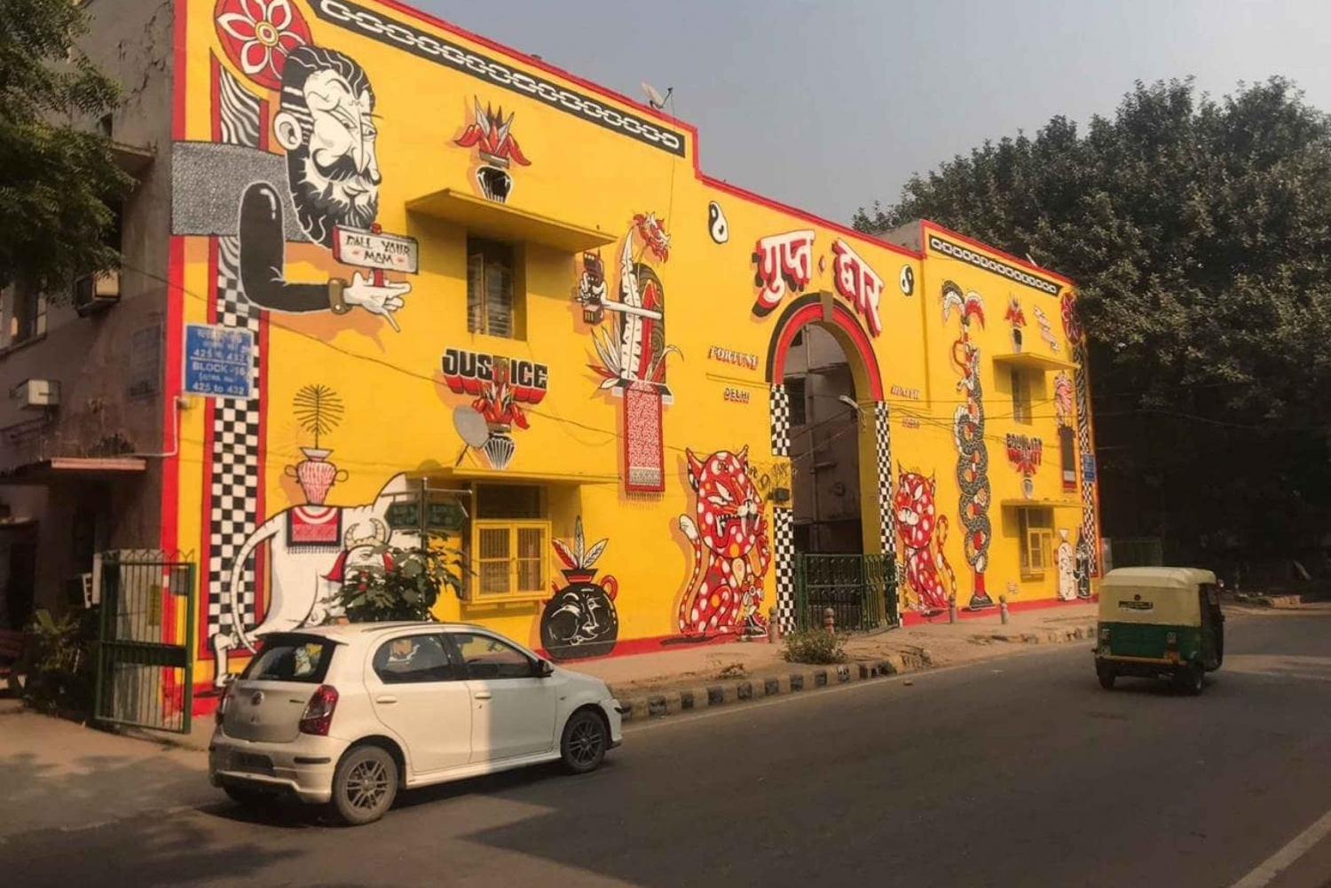 New Delhi : Visite de l'art de rue de Delhi bohème avec Lake Cafe