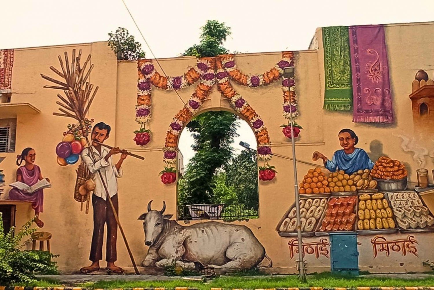 New Delhi: Lodhi Art District Pyöräilykierros aamiaisella