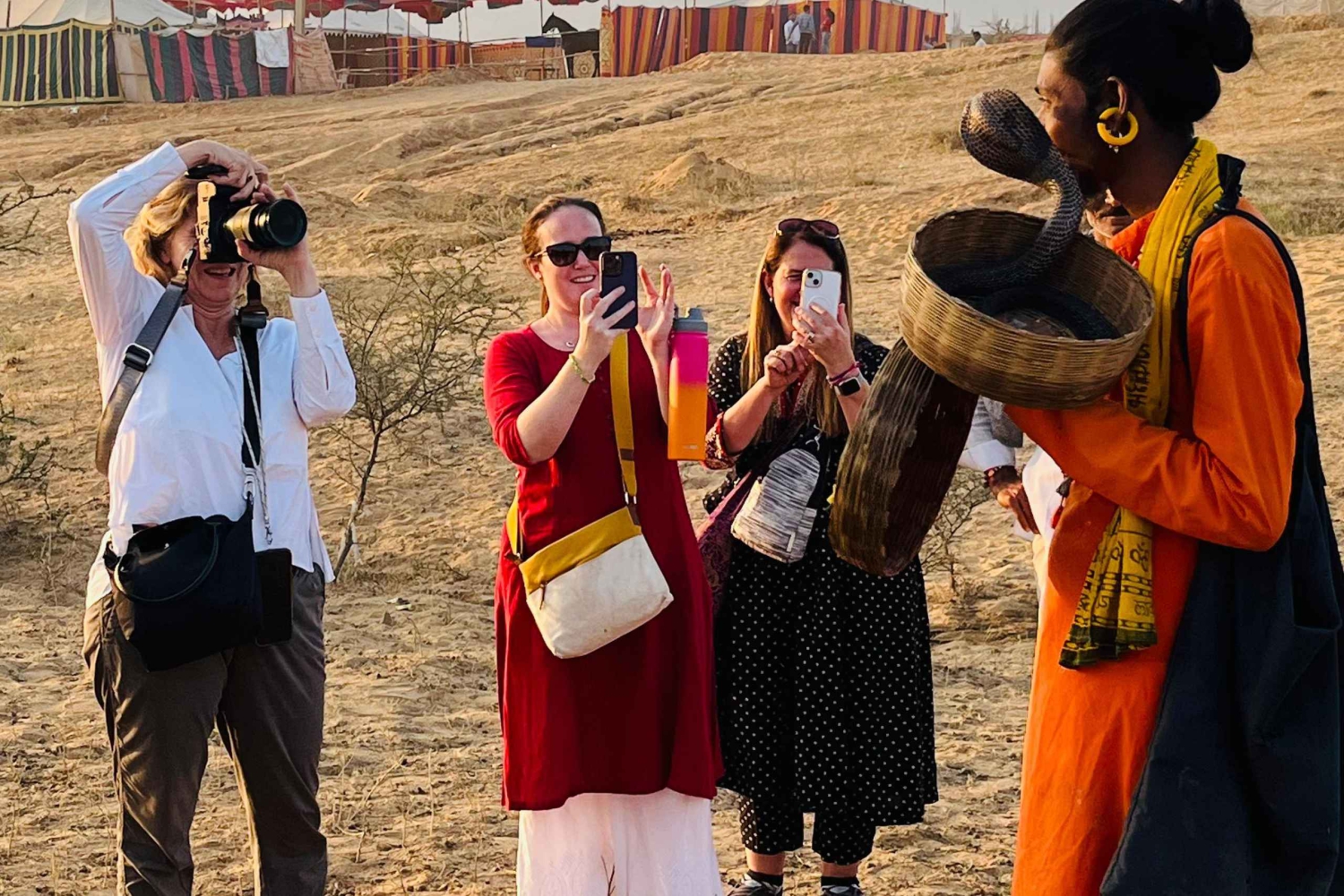 Pushkar: Kamelvagnssafari med solnedgång och te