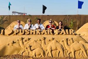Pushkar: kameelkar-safari met zonsondergang en thee