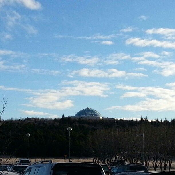 Perlan (The Pearl) - a glass dome atop hot water reservoirs in Reykjavik. Inside: a revolving restaurant and the Saga Museum 