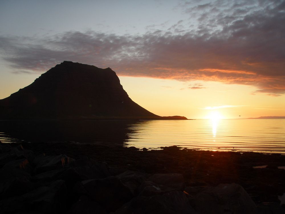 Mt Kirkjufell is beautiful in the sunset.