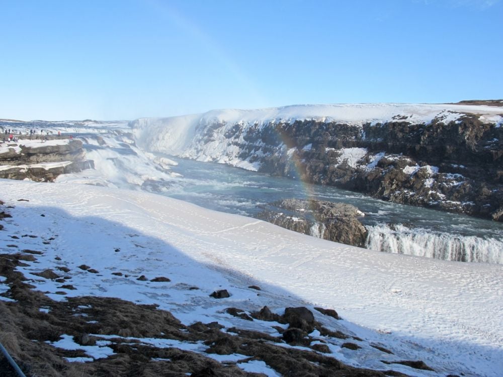 Gullfoss Waterfall, part of the Golden Circle, is beautiful whether in summer or winter!