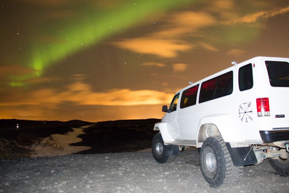 A super jeep is a great way to get around on day trips around Iceland