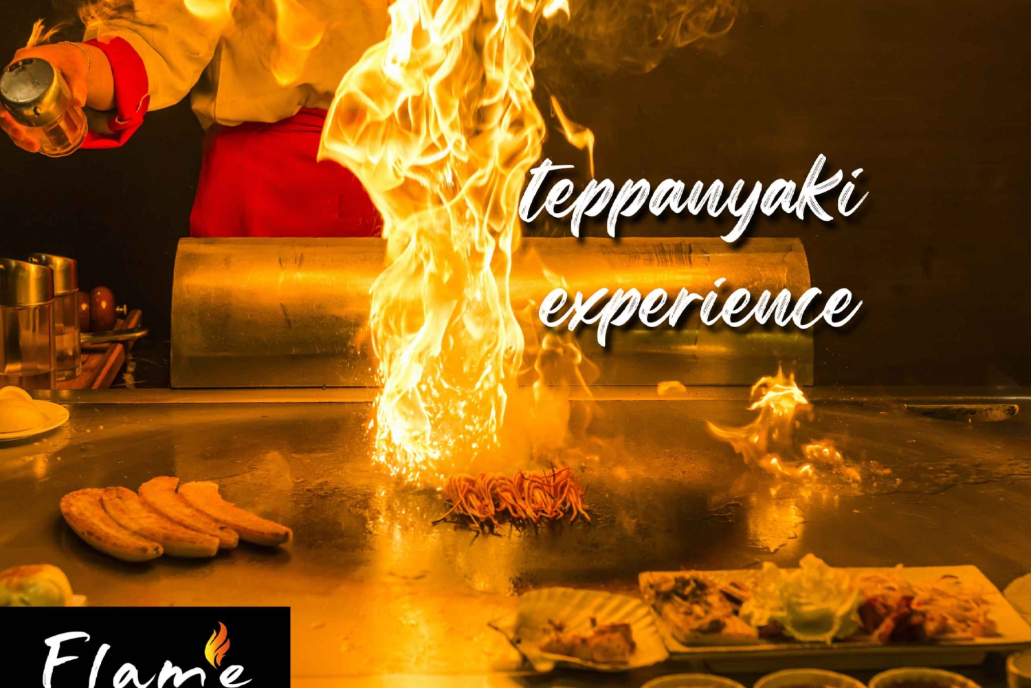 Reykjavík: 7-Gänge Teppanyaki Degustationsmenü mit Feuershow
