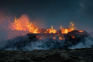 Jednodniowa wycieczka po Reykjanesbaer i wędrówka po wulkanie z Błękitną Laguną