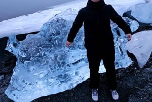 Tour della Diamond Beach e del Jökulsárlón con giro in barca (opzionale)