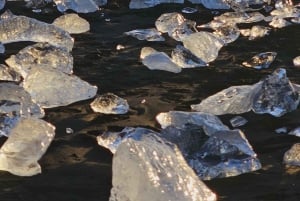 Excursão exclusiva de um dia à Diamond Beach e à geleira Jökulsárlón