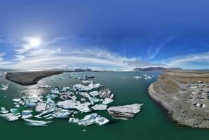 Excursão exclusiva de um dia à Diamond Beach e à geleira Jökulsárlón