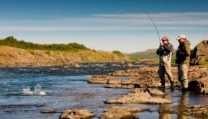 Fly fisher Group Iceland