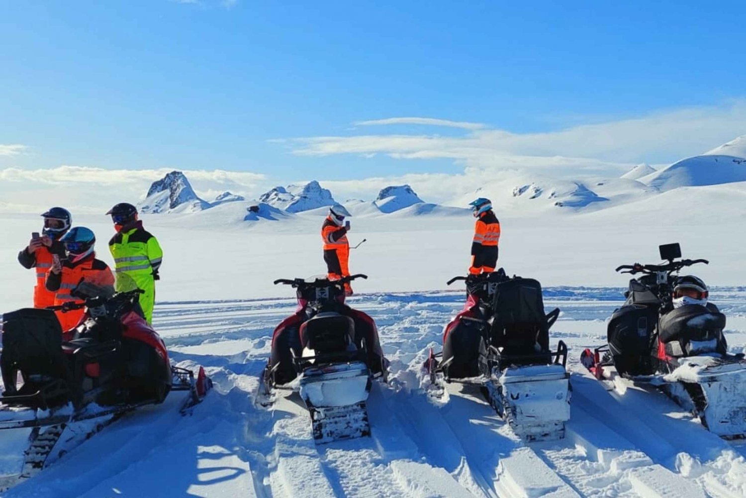Von Geysir aus: Schneemobil-Abenteuer auf dem Gletscher Langjökull