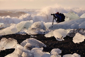 Från Reykjavik: Låg glaciärlagunen i en liten gruppresa