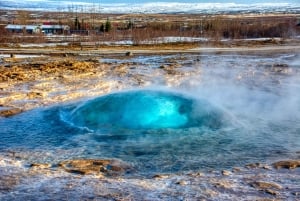 Fra Reykjavik: Den Gyldne Cirkel, Friðheimar og Sky Lagoon Tour
