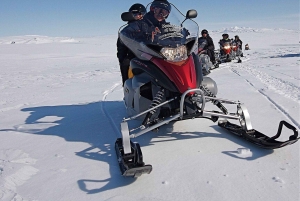 Fra Reykjavik: Golden Circle Super Jeep & Snowmobiling Tour