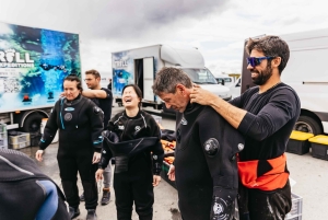 レイキャビク発：ゴールデンサークルツアーとシルフラシュノーケリング