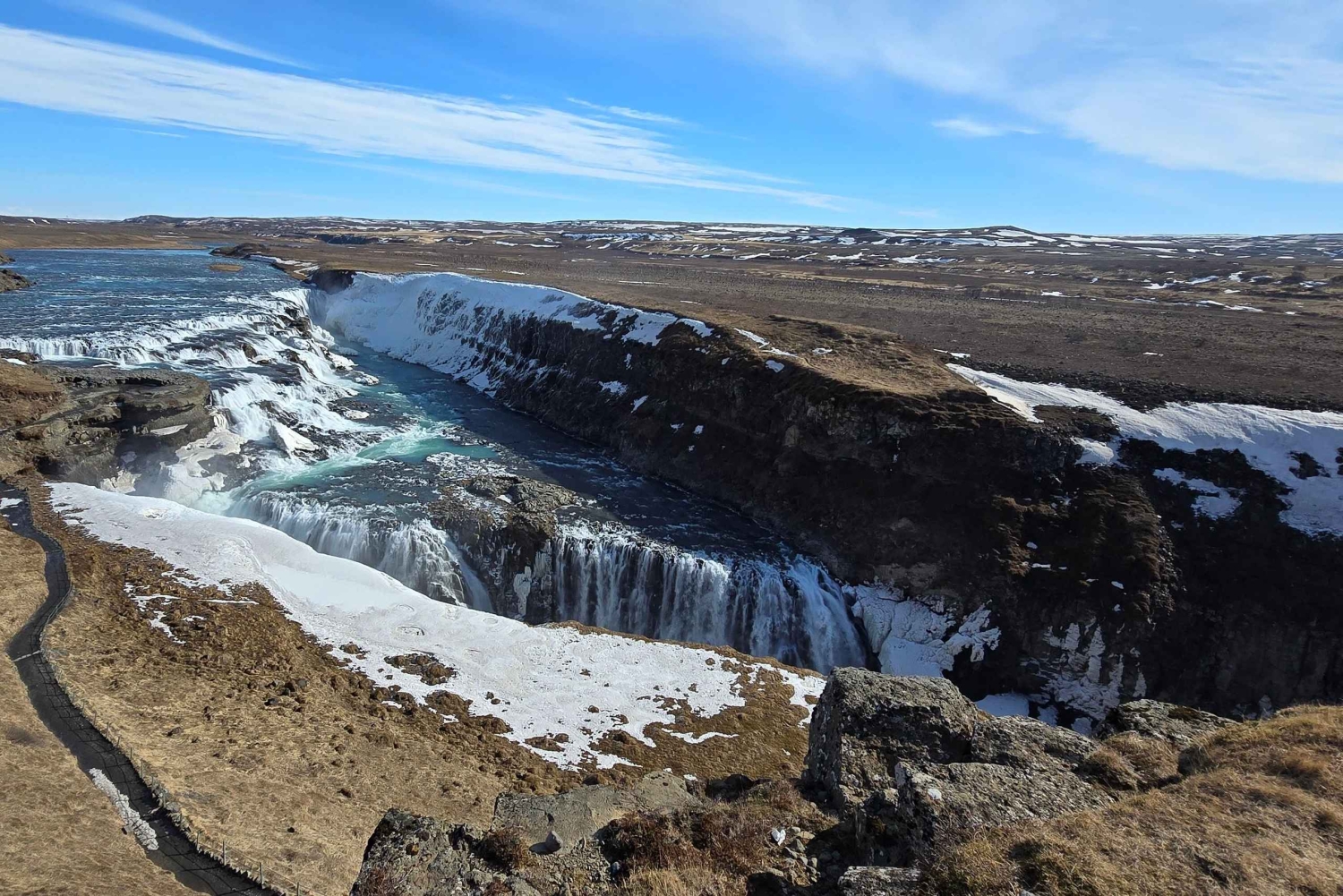 Fra Reykjavík: Tur til Den gyldne cirkel med adgang til Laugarás Lagoon