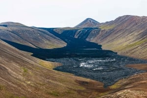 Fra Reykjavik: Helikoptertur i det nye vulkanske område