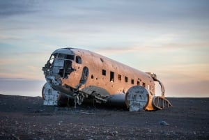 Z Reykjaviku: Wycieczka po południowym wybrzeżu i wrak samolotu DC-3