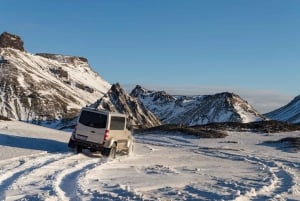 Z Vik lub Reykjaviku: Jaskinia lodowa Katla i wycieczka super jeepem