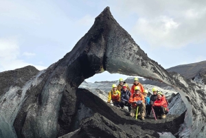 Caminhada no Glaciar, Costa Sul da Islândia, Praia Negra e Lagoa do Céu