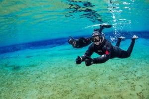 Excursão para grupos pequenos com snorkel no Círculo Dourado e Silfra