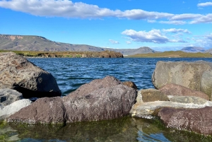 Hraunfossar, Barnafoss+Hvamsvik hot spring Private Tour