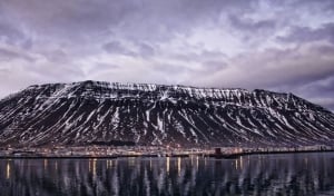 The stunning view of Ísafjörður accross the Skutulsfjörður bay
