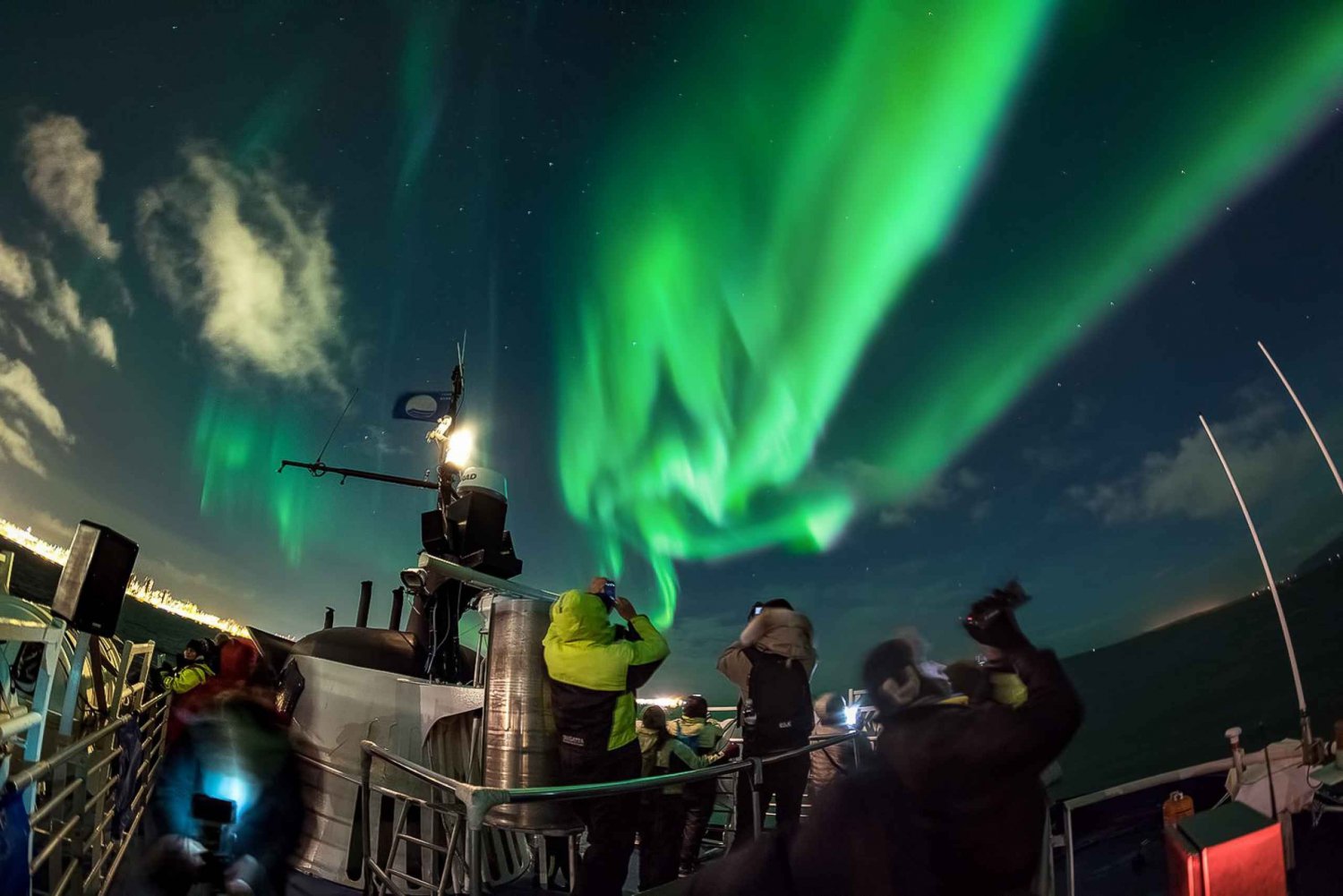 Aurora Boreal de barco em Reykjavik