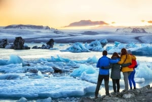 Caça à aurora boreal e lagoa Glacier