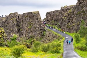 Reykjavik Combo : Cercle d'or et plongée avec masque et tuba à la fissure de Silfra