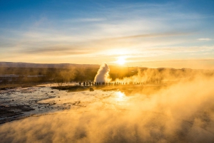 Reykjavik Combo : Cercle d'or et plongée avec masque et tuba à la fissure de Silfra