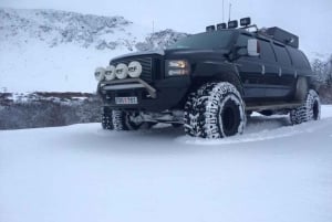 Reykjavik: Tour del Circolo d'Oro in Super Jeep e Motoslitta