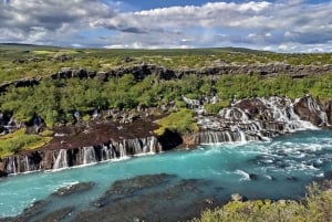 Reykjavik: Lava Cave, Hot Springs, Horses & Waterfalls Tour