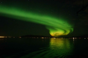 Reikiavik: Aurora Boreal Tour en barco guiado con fotos