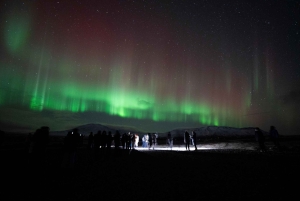 Reykjavik: aurora boreal em grupo pequeno com bebidas e presente
