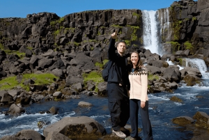 Liten grupp: Gyllene cirkeln och Friðheimar från Reykjavík