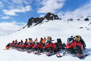 Snowmobiling on Langjokull Glacier from Reykjavik