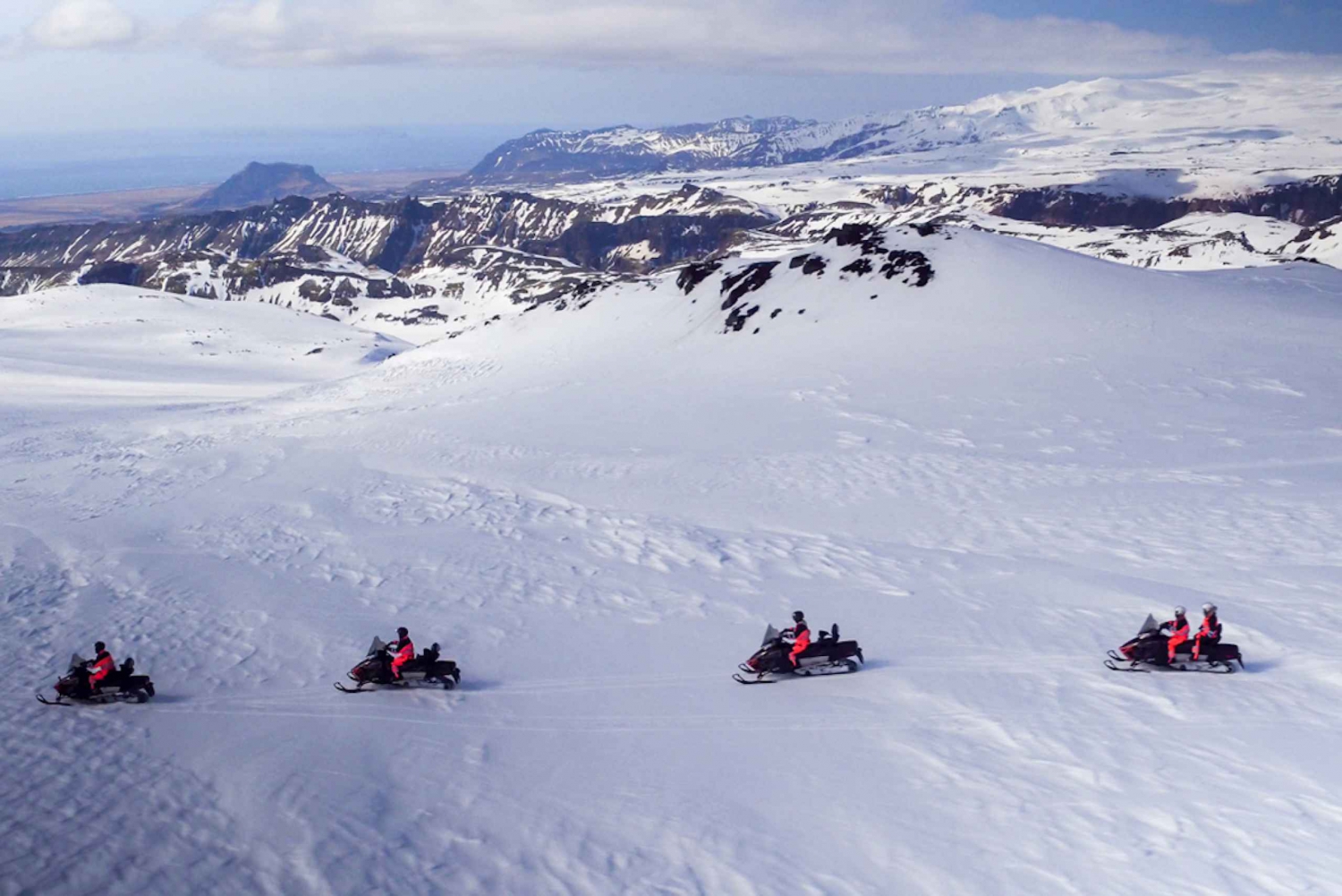 South Coast of Iceland and Glacier Snowmobile Ride