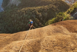 Climbing the Via Ferrata on Sugarloaf Mountain, the largest in Brazil