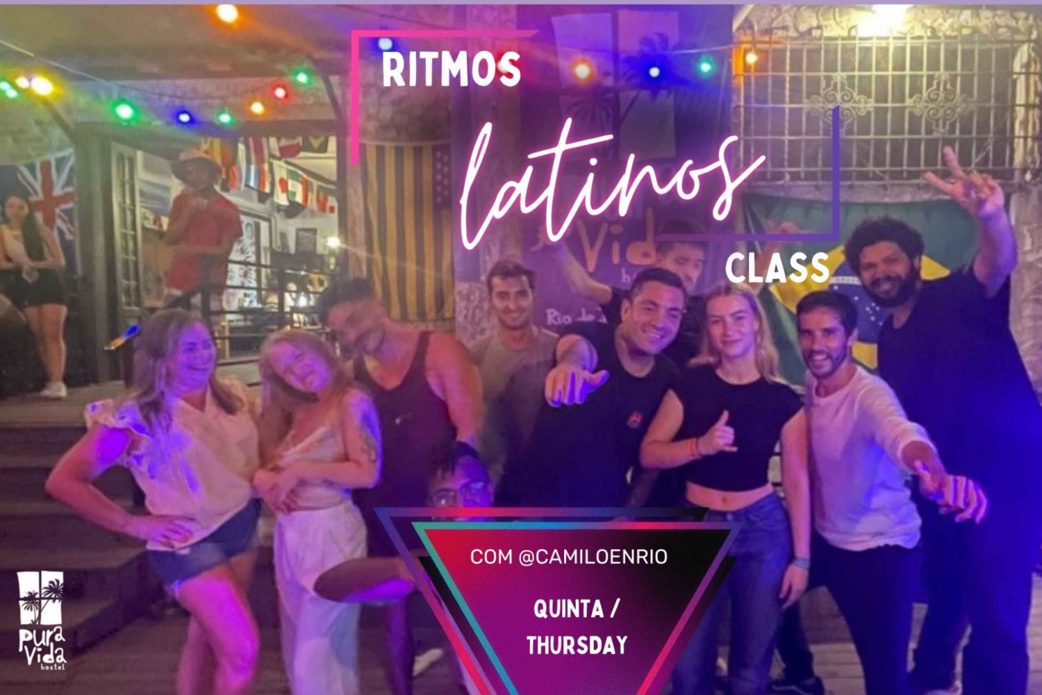 Latin Music Dance Class + DJ + 2 Free Drinks