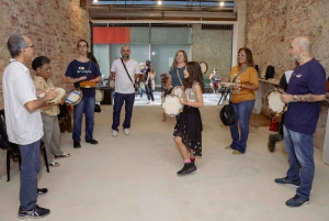 Pandeiro class in downtown Rio de Janeiro
