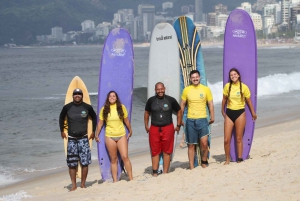 Surf lessons: in Arpoador in Ipanema.