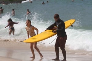 Surf lessons: in Arpoador in Ipanema.