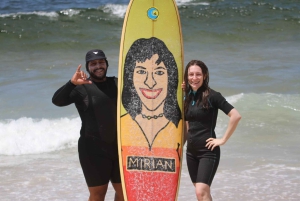 Surf lessons: in Arpoador in Ipanema.