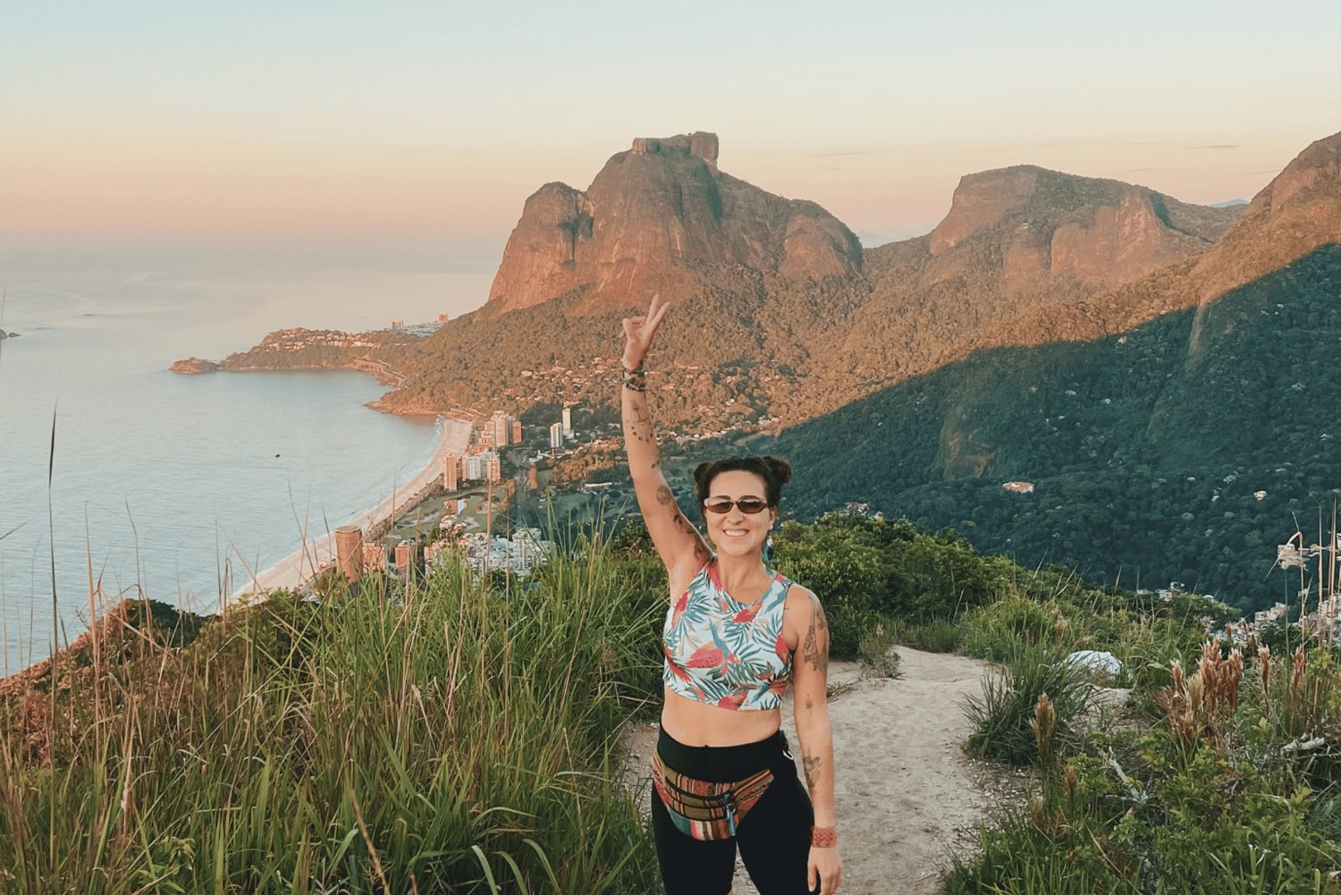 Trail with the most incredible view of Rio de Janeiro at Morro Dois Irmãos